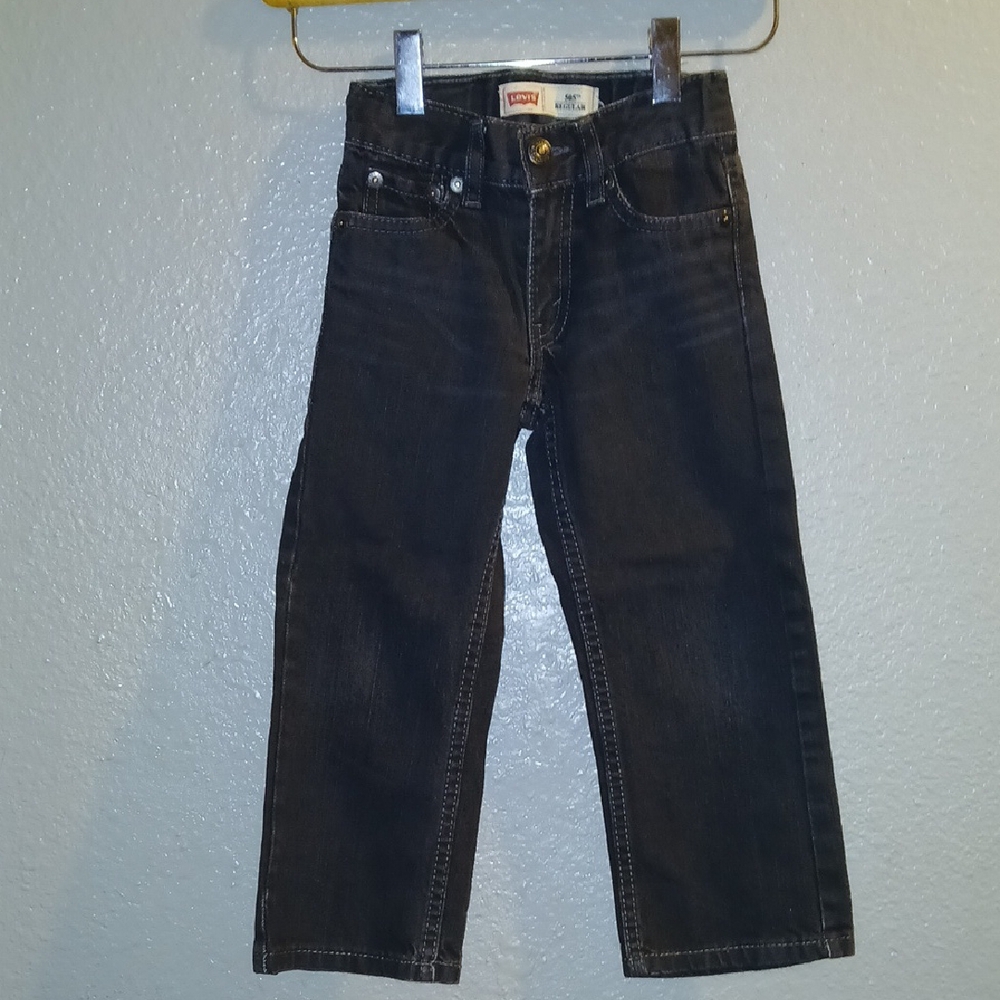 Levi's Black 505 Regular Jeans